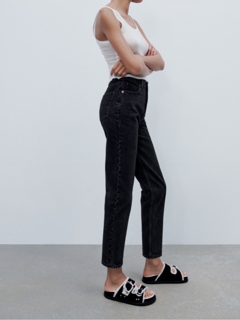NWT! Zara Black Mom Slim Fit Jeans